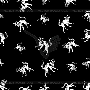 Halloween icons seamless of cat - vector clipart