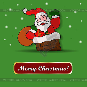 Santa Claus above white background - vector image
