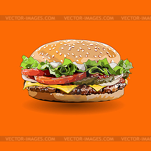 Burger zoom out - vector clip art