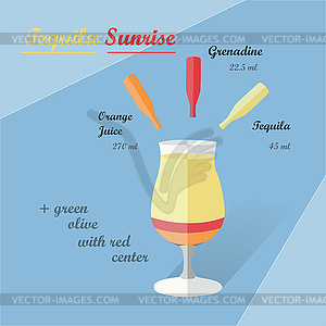 Cocktail Recipe - vector image