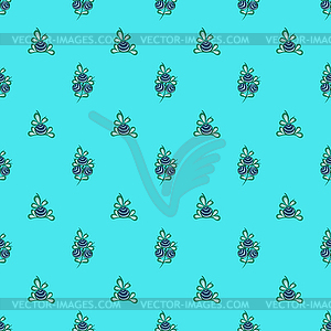 Blue berries seamless pattern - vector clipart