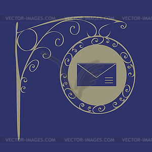 Vintage sign mail - vector clipart