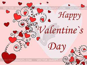 Happy Valentines day holiday card - vector clipart