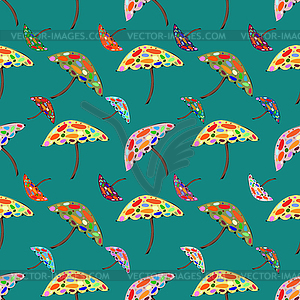 Acid mushrooms seamless pattern - vector clipart