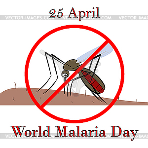 25 April world malaria day - vector clip art