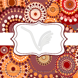 Patterned frame background invitation circular - vector image