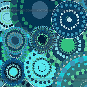 Vintage circular retro ornament background blue - vector EPS clipart