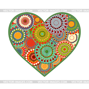 Vintage heart - vector clip art