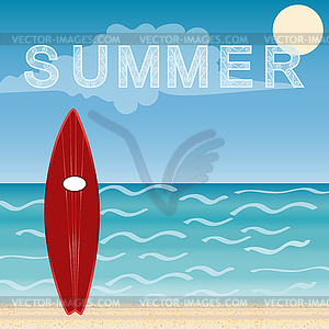 Surfboards beach holidays - vector EPS clipart