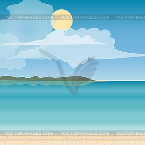 Sea horizon nature landscape - vector image