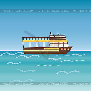 clipart ship in water