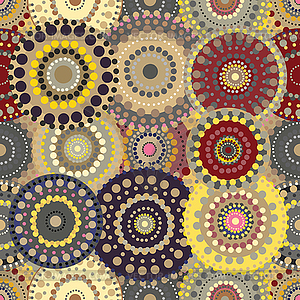 Seamless retro pattern with vivid colorful painted - vector clip art
