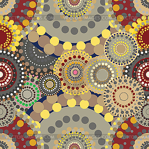 Seamless retro pattern with vivid colorful painted - vector image