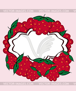 Label raspberry - vector clip art