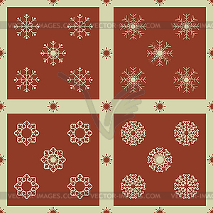 Christmas snowflakes seamless background - vector image