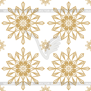 Christmas snowflakes seamless background - vector clipart