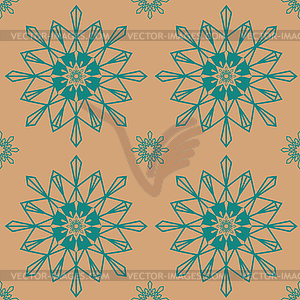 Christmas snowflakes seamless background - vector image