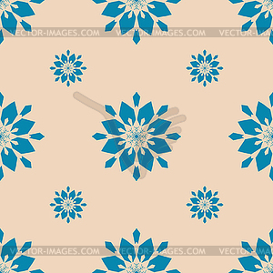 Christmas snowflakes seamless background - vector clipart