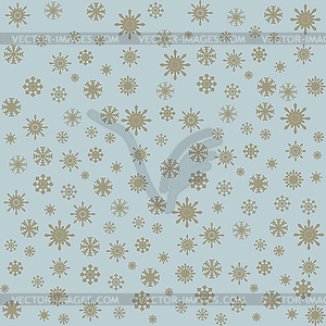 Christmas snowflakes seamless background - vector clip art