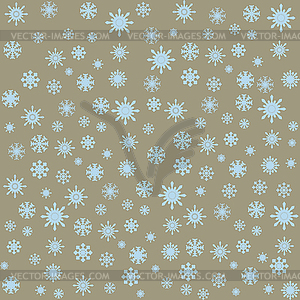 Christmas snowflakes seamless background - vector clip art