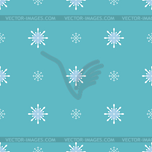 Christmas snowflakes seamless background - royalty-free vector clipart