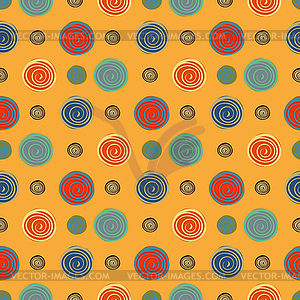 Abstract circles seamless pattern background - vector clip art