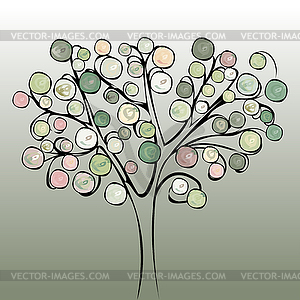 Tree colorful abstract background - royalty-free vector clipart