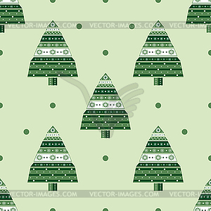 Christmas tree gifts seamless pattern - vector clipart