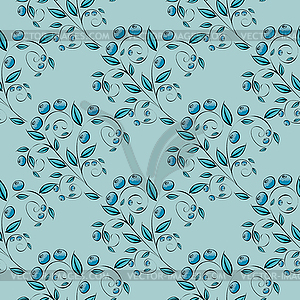 Abstract Berries seamless pattern - royalty-free vector clipart