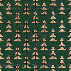 Christmas trees seamless pattern - vector image