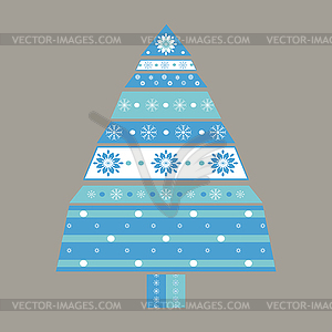 Christmas tree card background - vector image
