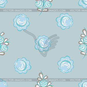 Abstract flower seamless pattern background - vector clipart