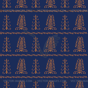 Christmas trees vintage seamless pattern - vector image