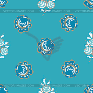 Abstract flower seamless pattern background - vector EPS clipart