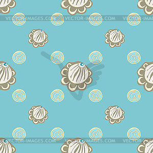 Abstract flower seamless pattern background - vector image