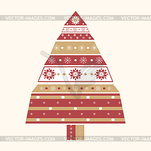 Christmas tree card background - vector image