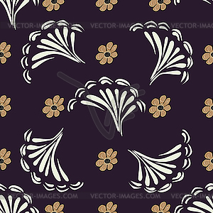 Abstract flower seamless pattern background. textur - vector clipart