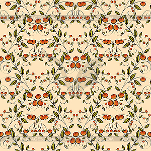 Berries Abstract seamless pattern - vector clip art