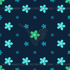 Flower seamless pattern background - vector image