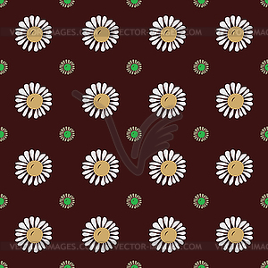 Seamless flower pattern - vector clipart