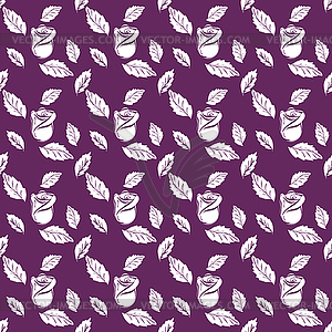 Seamless pattern roses - royalty-free vector image