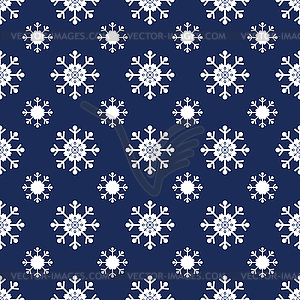 Christmas snowflakes seamless background - vector clipart