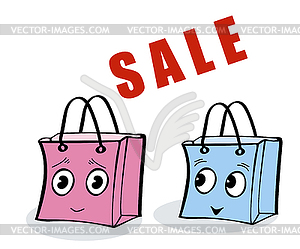 Funny love gift box package sale - vector image