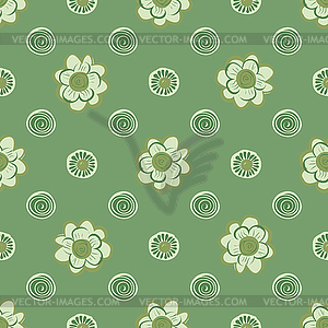 Abstract flower seamless pattern background - vector EPS clipart