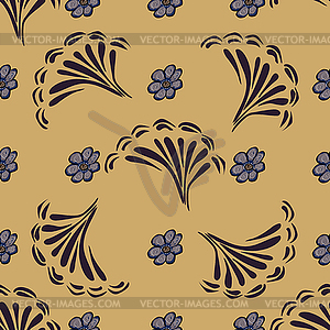 Abstract flower seamless pattern background. textur - vector clip art