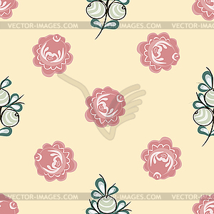 Abstract flower seamless pattern background - vector clipart