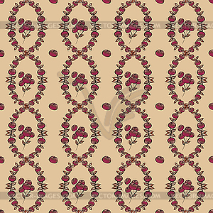 Abstract Berries seamless pattern - vector clipart