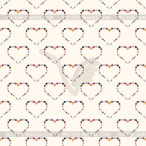 Heart abstract background seamless pattern - color vector clipart