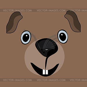 Guinea pig funny cute head pets - vector image