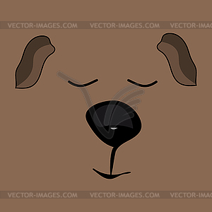 Guinea pig sleep funny cute head pets - vector clip art